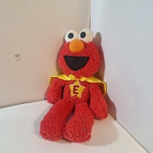 Gund Elmo Superhero‎ Plush Soft Cape Star Patch Stuffed Animal 12" Rare